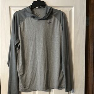 Nike Gray Dri-FIT Long Sleeve Hoodie Size L